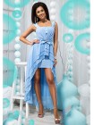 Красивое короткое вечернее платье со шлейфом 821320-29